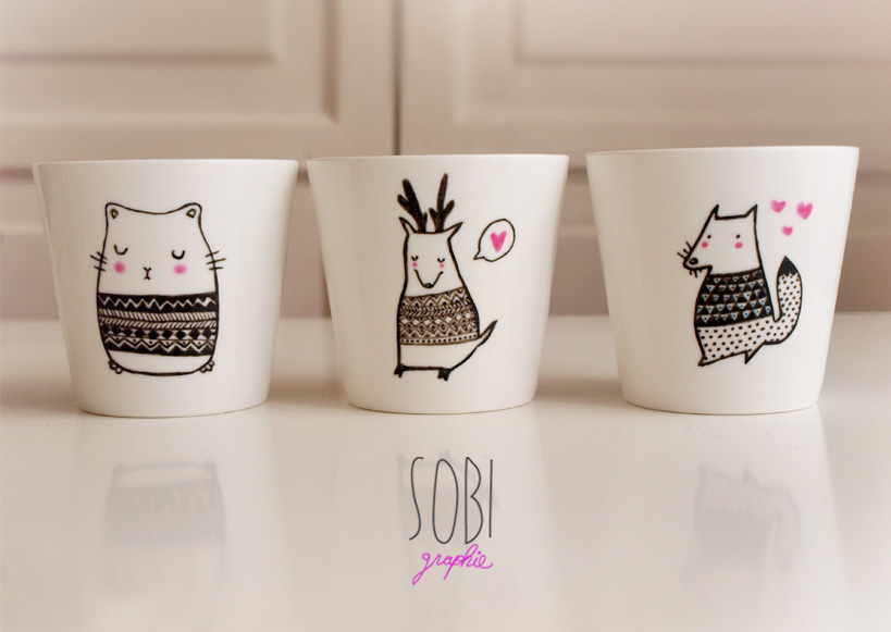 Illustration de tasses