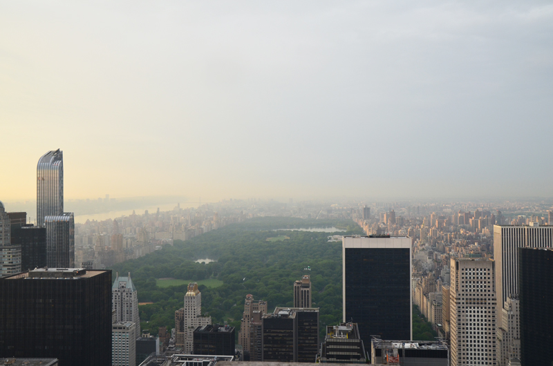 La vue depuis Top of the Rock